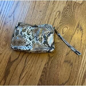 Sondra Roberts snakeskin wristlet